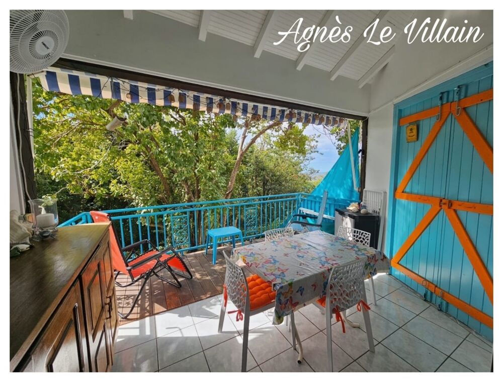 Vente Maison Haut de Villa Duplex Vue Mer 2 chambres + Mezzanine Plage à pieds Deshaies