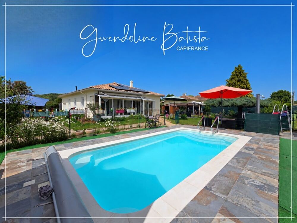 Maison Plain-pied 134m² - 4 chambres - Terrain 1140m² avec piscine - PINEUILH (33)
