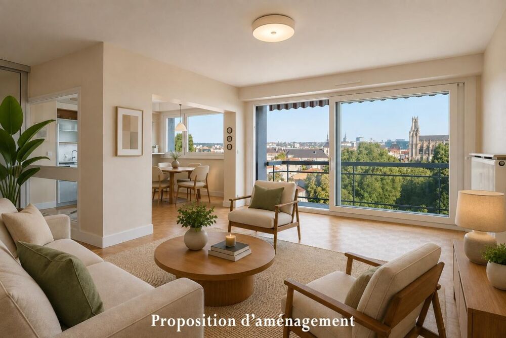 Vente Appartement Nancy – Appartement traversant 110 m² – 3 chambres – Dernier étage avec ascenseur Nancy