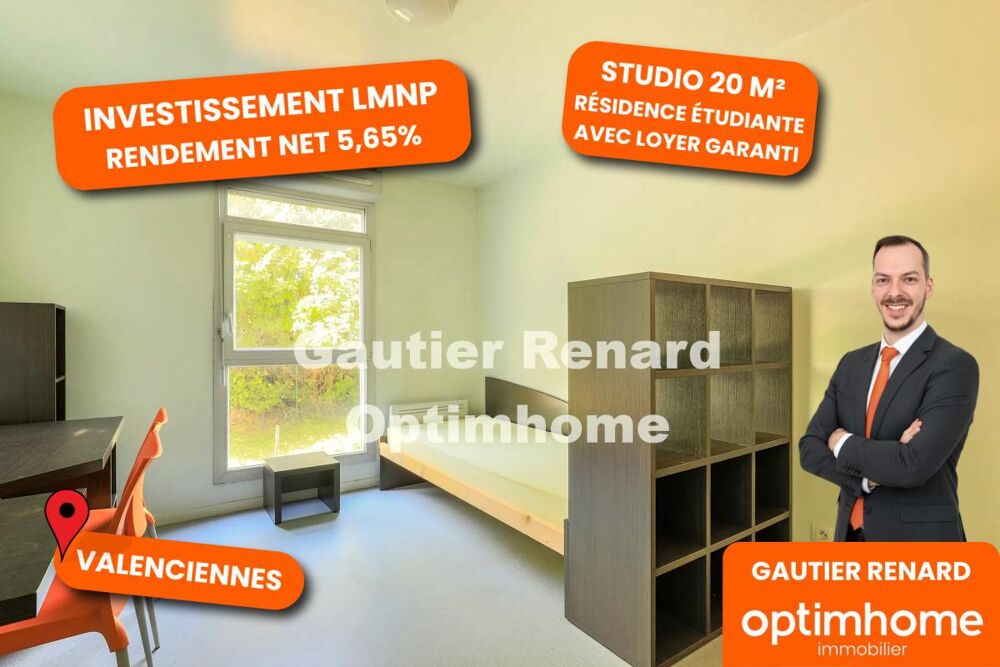 Studio 20 m²  Résidence Services Étudiants  LMNP  Loyer Garanti  Résidence City Études  Valenciennes