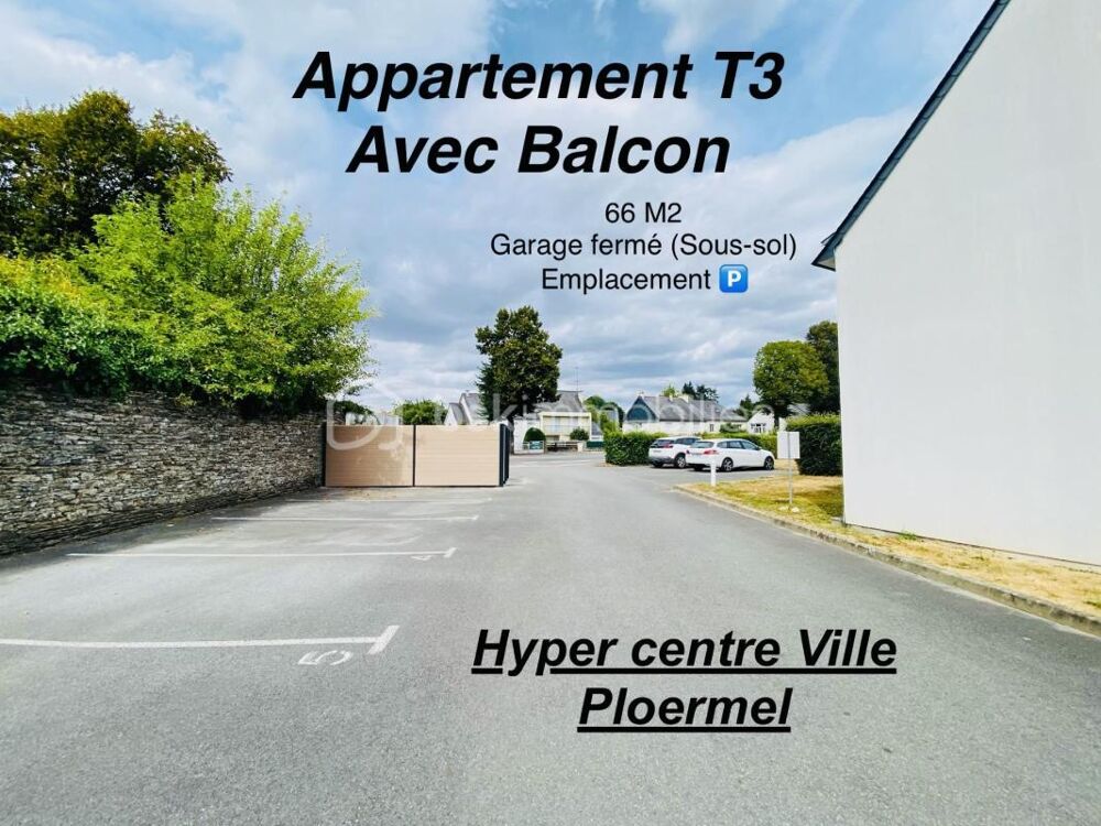 Vente Appartement Appartement centre ville (2 Chambres , balcon , Garage Fermé et Place de Parking) Ploermel