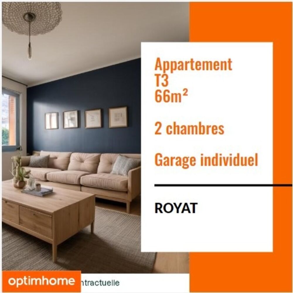 Vente Appartement ROYAT : APPARTEMENT T3 LUMINEUX AVEC GARAGE Royat