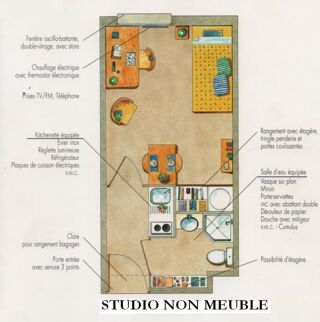  Appartement � louer 1 pi�ce 19 m�