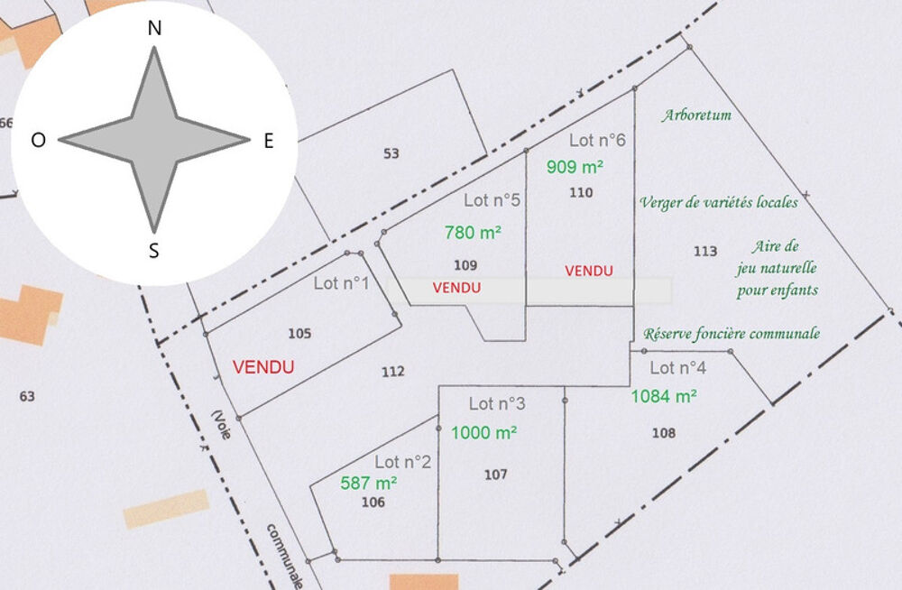 Vente Terrain TERRAIN A VENDRE 587 M� EN �CO-LOTISSEMENT !! Coutieres