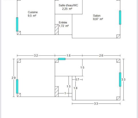  Appartement  louer 1 pice 23 m Nice