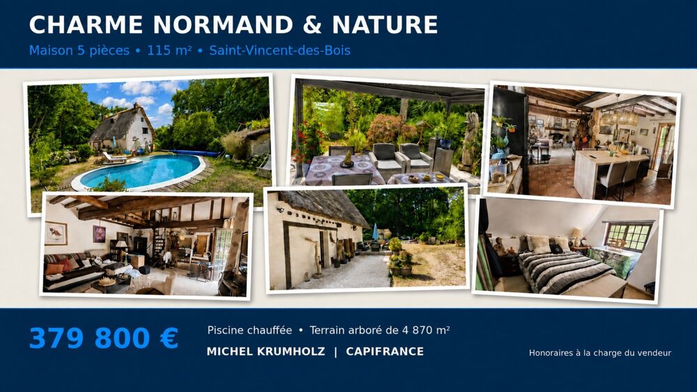 Vente Maison Maison à vendre 5 pièces SAINT VINCENT DES BOIS (27) Saint vincent des bois