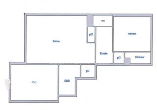  Appartement  vendre 2 pices 46 m