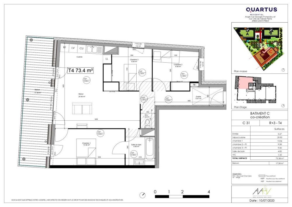 Vente Appartement Appartement au dernier étage d'une résidence sécurisé en vente à Saint-Priest (69800) Saint priest