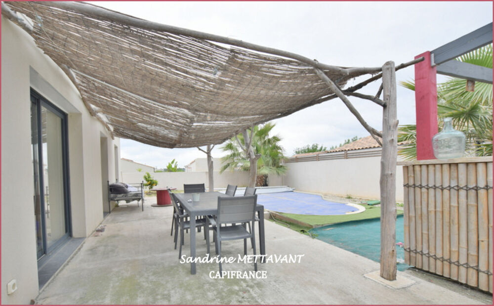 Villa contemporaine de plain pied, 6PC, à vendre SAINT THIBERY (34)