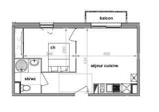  Appartement � louer 2 pi�ces 34 m�