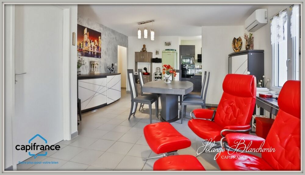 Cazedarnes  Maison plain-pied T3, 68 m² habitables + garage, jardin arboré