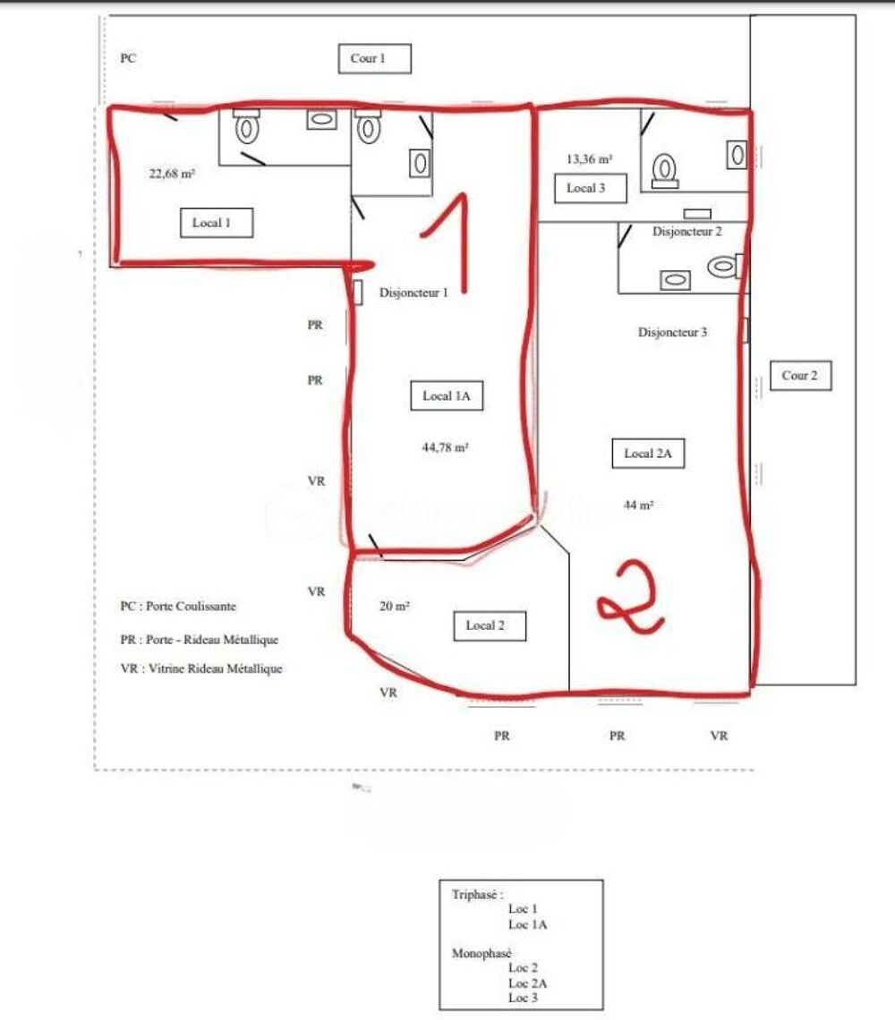 Vente Immeuble Immeuble comprenant 3 locaux commerciaux Saint denis