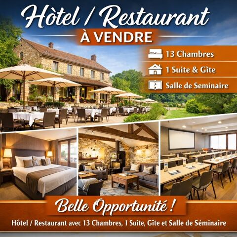 H&ocirc;tel / Restaurant -13 chambres - Gite - 1 suite - Salle de s&eacute;minaire 182000 45500 Gien