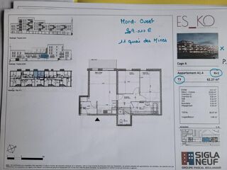  Appartement  vendre 3 pices 62 m