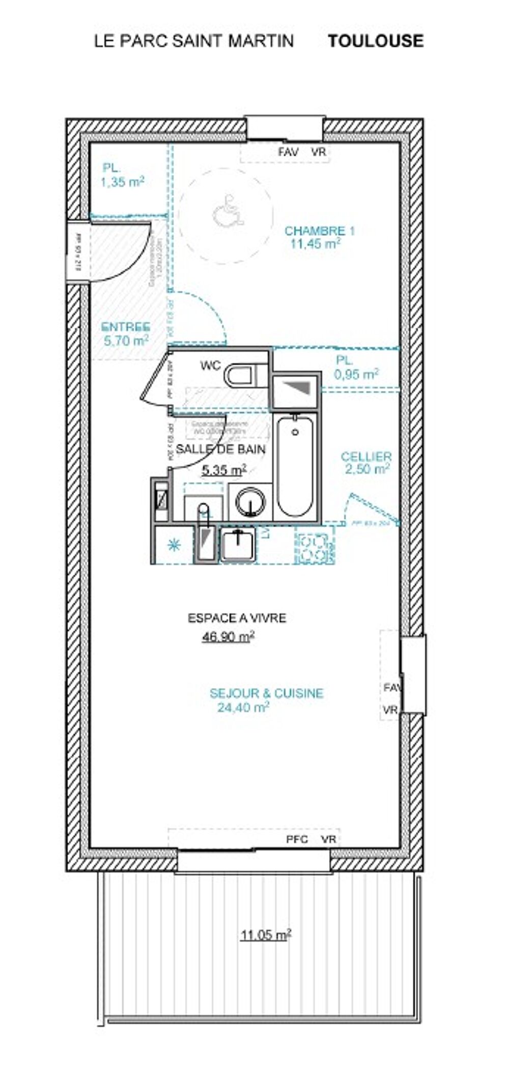 Location Appartement Appartement T2 avec terrasse et parking sur Toulouse Toulouse