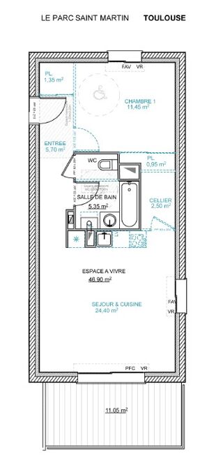  Appartement à louer 2 pièces 52 m²