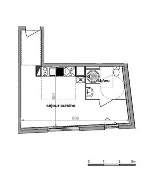  Appartement � louer 1 pi�ce 27 m�