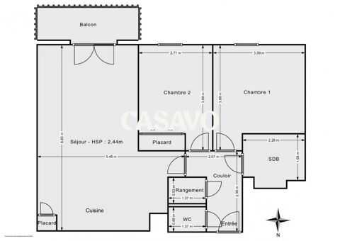 Vente Appartement 3 pièces de 61m² - 91310 Linas 309000 Linas (91310)
