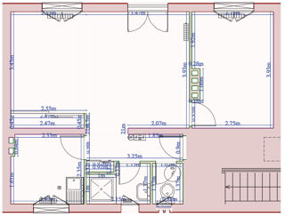  Appartement � louer 3 pi�ces 52 m�