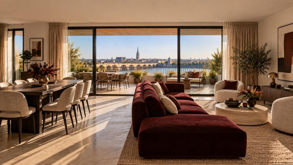 Vente Appartement BORDEAUX BASTIDE – T5 DE 111 M² AVEC VUE IMPRENABLE SUR BORDEAUX – 2 PARKINGS Bordeaux