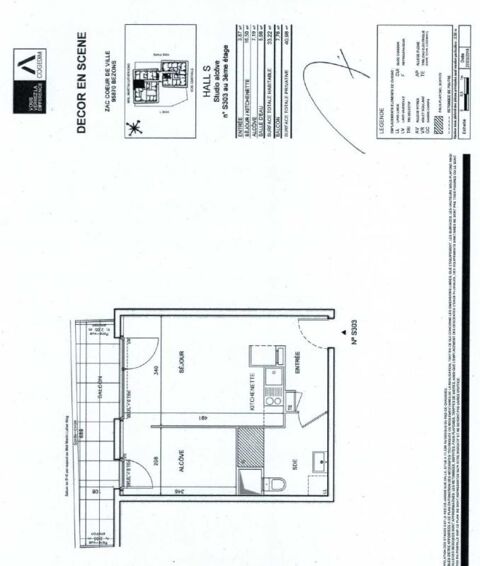  Appartement � louer 1 pi�ce 33 m�