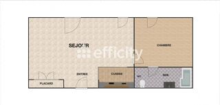  Appartement  vendre 2 pices 50 m