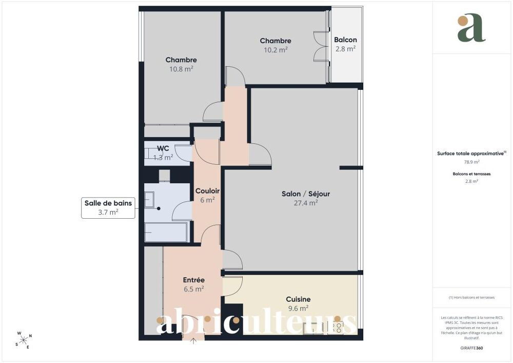 Vente Appartement Appartement traversant avec loggia, parking et cave en vente au Plessis-Bouchard 95130 Le plessis bouchard