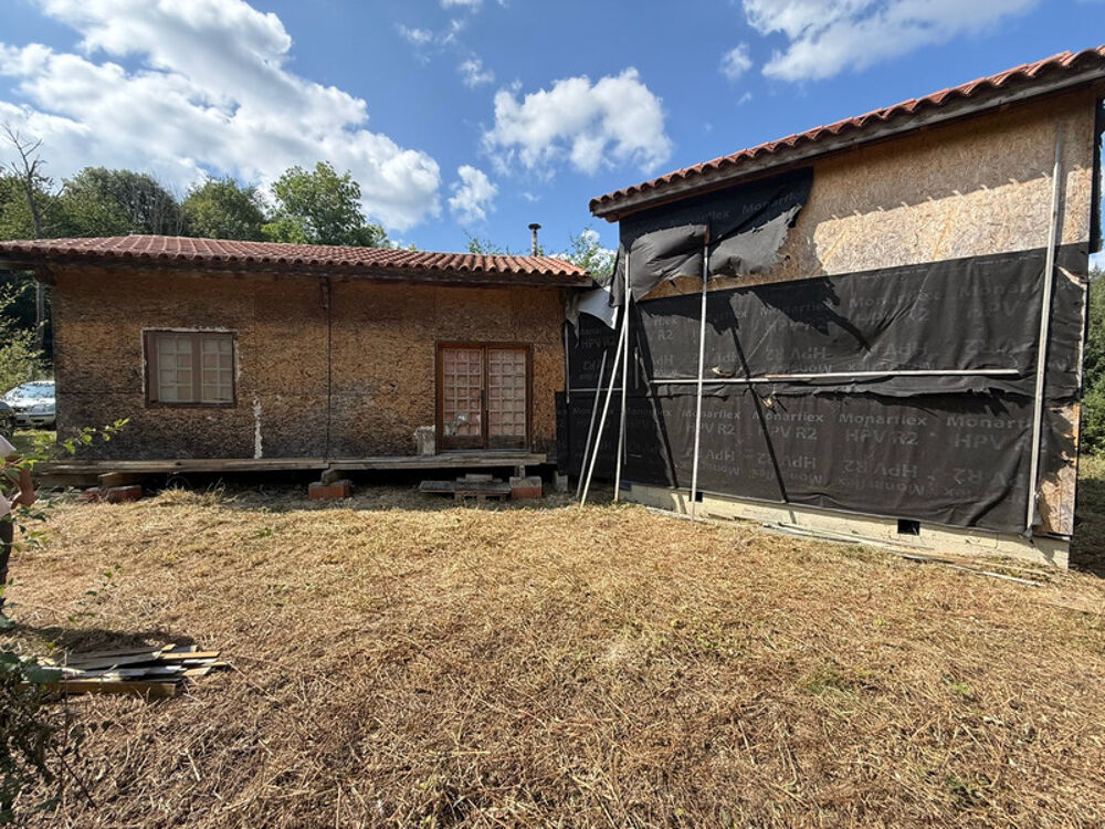 Vente Maison Dpt Hautes Pyrénées (65), à vendre LALANNE Maison à ossature bois inachevée T2 de 70 m² habitables sur 1756 m² de terrain, au ca Lalanne