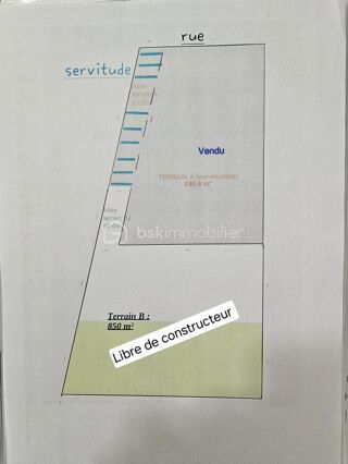  Terrain � vendre 850 m�