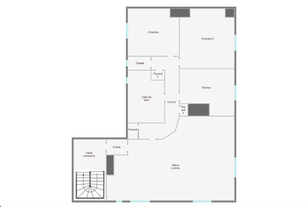 37000  TOURS  APPARTEMENT T4  LUMINEUX  BALCON  CAVE  À 10 MINUTES À PIED DE LA GARE