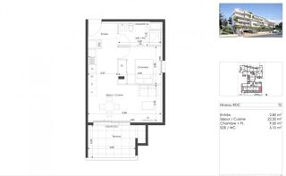  Appartement � vendre 1 pi�ce 39 m�