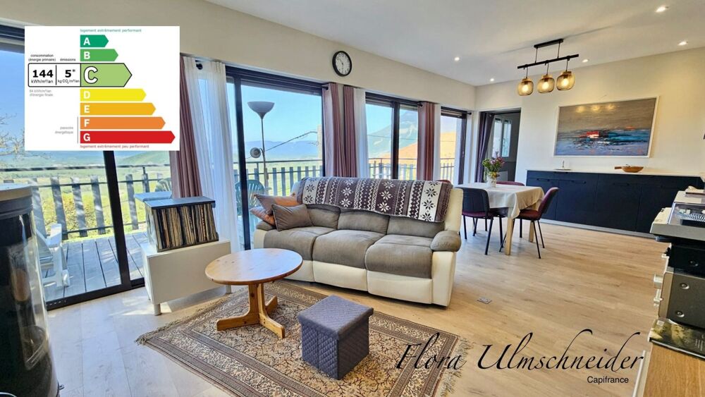 Maison lumineuse d'env. 137 m² avec vue exceptionnelle à vendre à CHINDRIEUX (73). Dépendances, terrain, proche lac du Bourget.