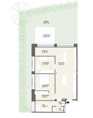  Appartement à vendre 3 pièces 72 m²