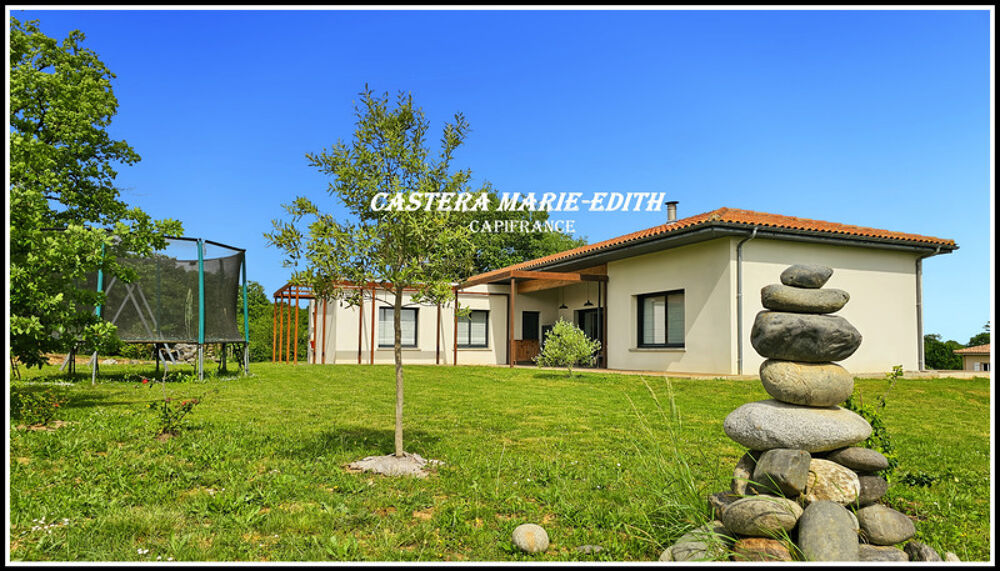 Maison PLAIN-PIED 190 M² - TERRAIN 3466M² - 6 pièces BELLOC SAINT CLAMENS (32) 4 CH + garage