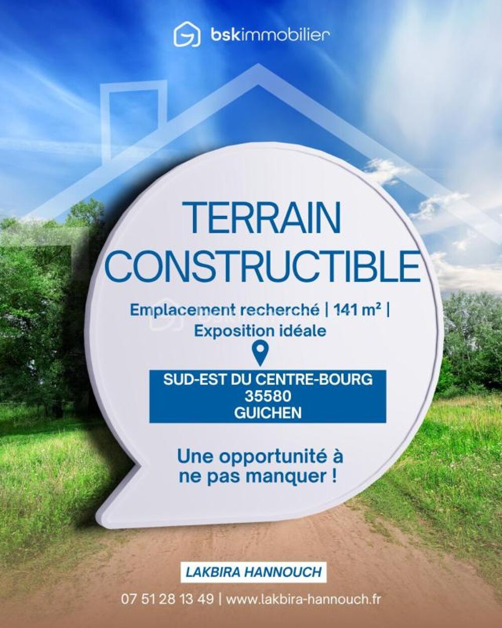 Vente Terrain ? Terrain à bâtir de 141 m² à vendre – Guichen (35580) Guichen