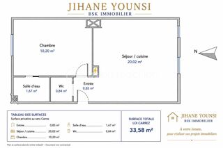  Appartement à vendre 2 pièces 33 m²