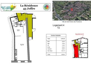  Appartement à louer 2 pièces 54 m²