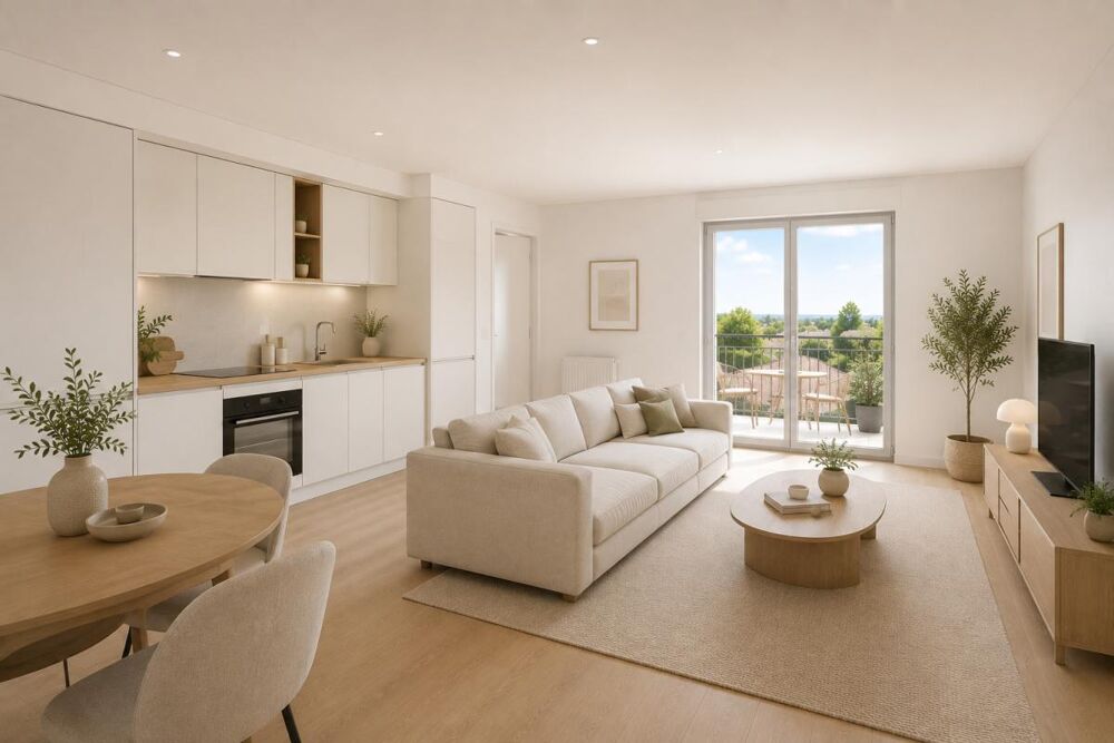 Vente Appartement T2 JASSANS-RIOTTIER 49m²  - TERRASSE -  GRAND SÉJOUR OUVERT Jassans riottier