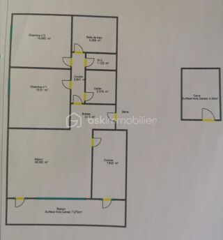  Appartement à vendre 3 pièces 60 m²
