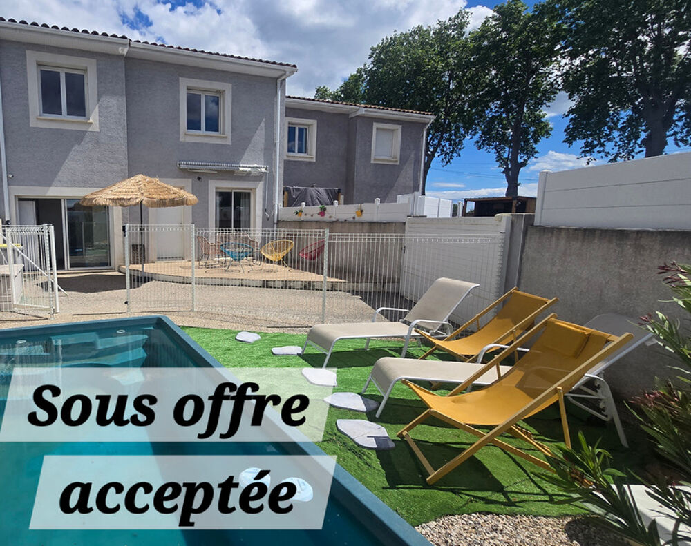 Exclusivité, Maison à vendre 4 pièces CERS (34) jardin, piscine, parking, 5km des plages