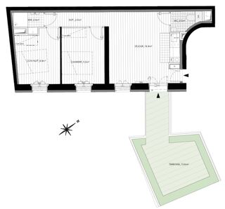  Appartement à vendre 2 pièces 44 m²