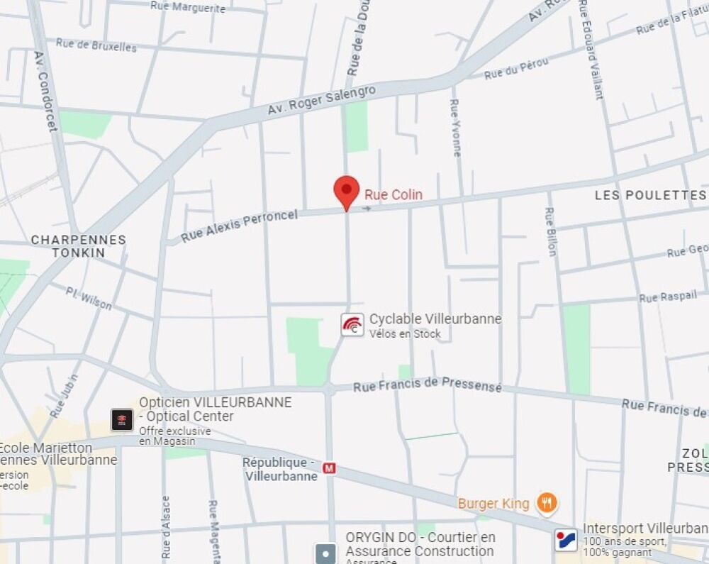 Location Parking/Garage Garage à louer à VILLEURBANNE 31 rue colin Villeurbanne