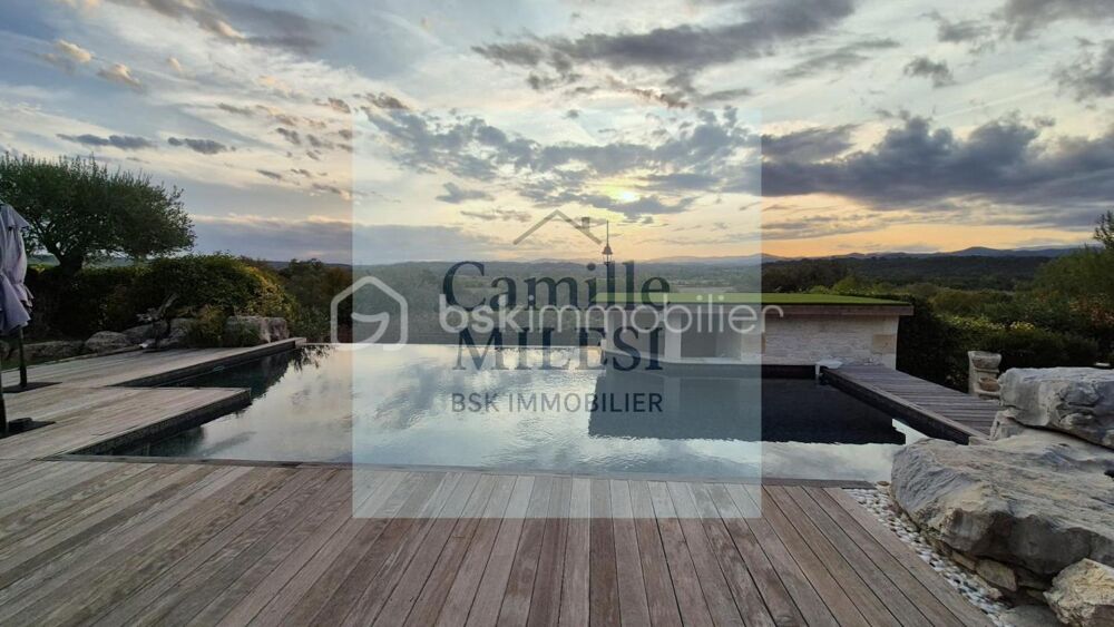 Maison de charme 120 m²  Vue exceptionnelle  Piscine à débordement - Terrain de 3081 m²