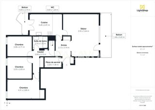  Appartement à vendre 4 pièces 87 m²
