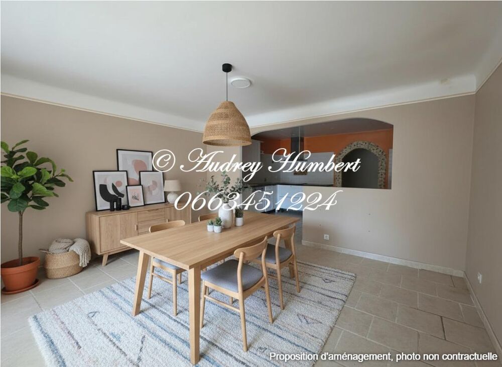 VALENSOLE, MAISON DE VILLAGE de 86 m² avec terrasse, jardinet et combles