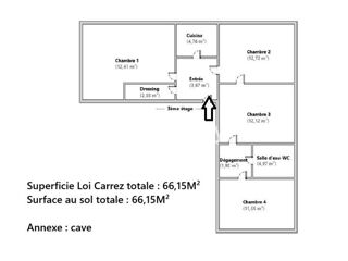  Appartement  vendre 4 pices 67 m