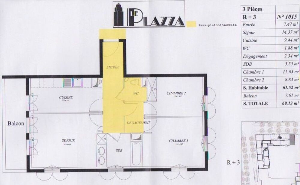 Location Appartement Appartement de 62m2 à louer sur Chessy Chessy