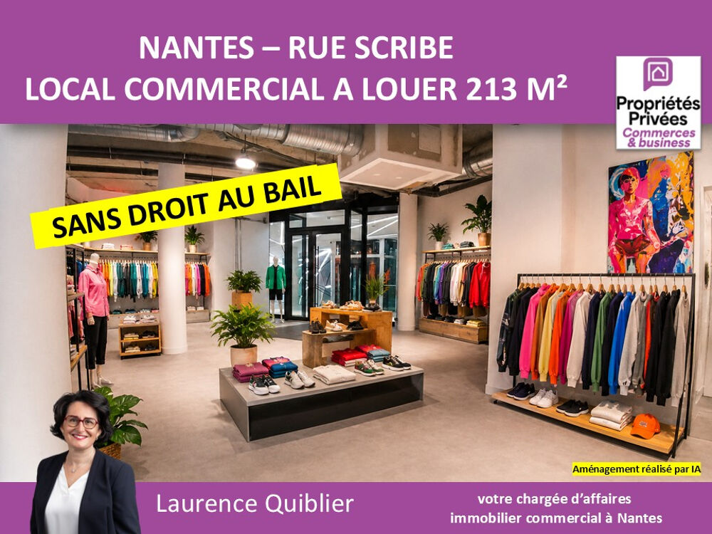   NANTES CENTRE VILLE - LOCAL COMMERCIAL 213.50 m² 