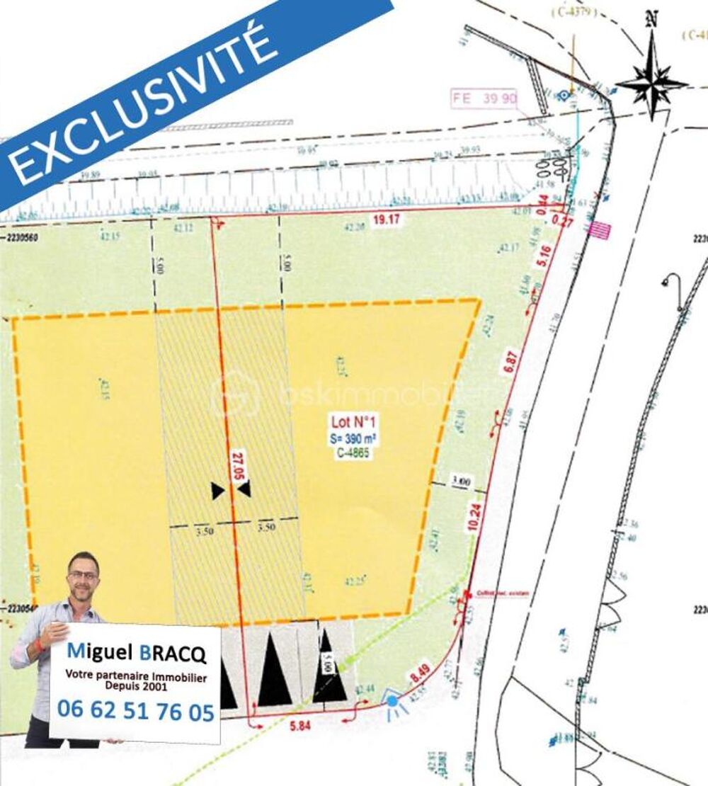 Vente Terrain Terrain de 390 m² viabilisé et prêt à bâtir avec une longueur de façade confortable sur Lespignan 34710 Lespignan