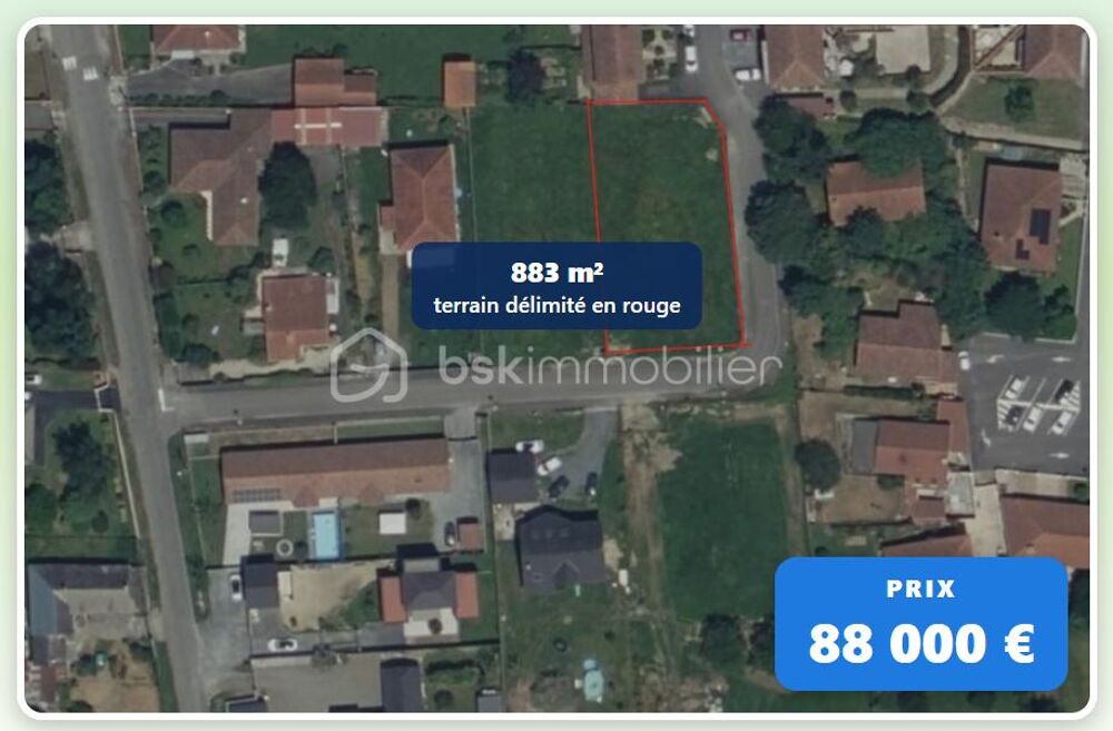 Vente Terrain Magnifique terrain constructible résidentiel à Bordères-sur-l'Échez Borderes sur l echez